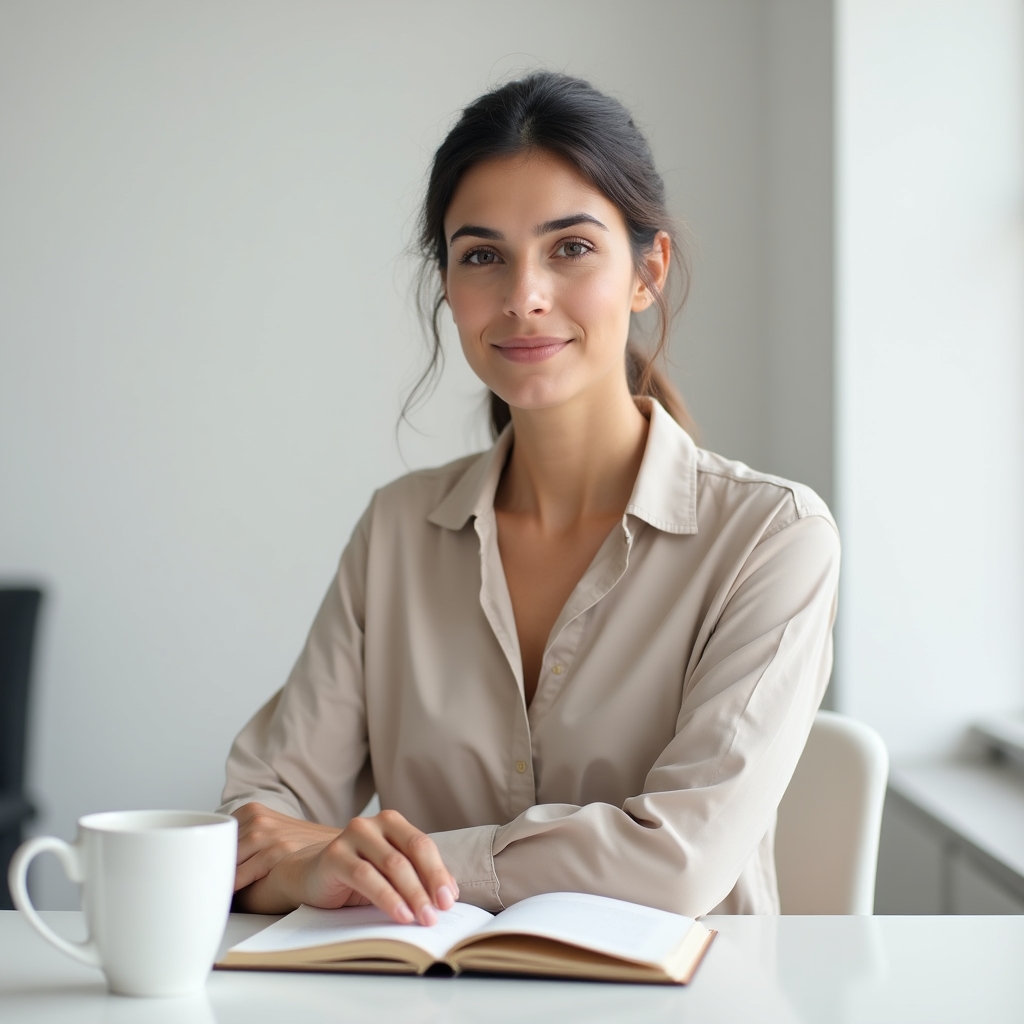 Professionista durante sessione di coaching individuale in ambiente luminoso